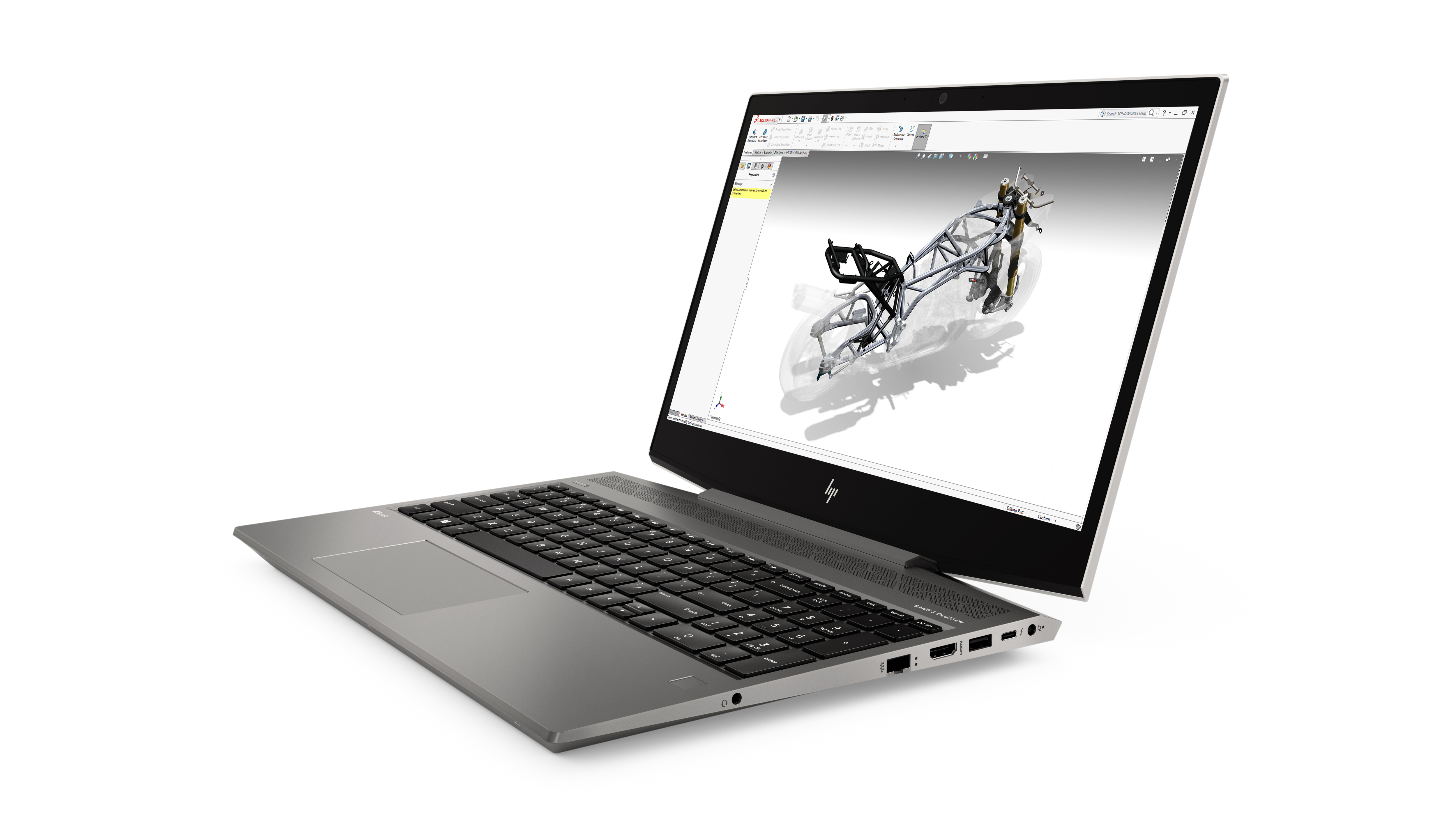 2ZC56EA#ACB zbook 15v g5 15.6"(1920x1080)/intel core i7 8750h(2.2ghz)/16384mb/256ssdgb/nodvd/ext:nvidia quadro p600/70whr/war 1y/2.16kg/silver/w10pro HP Santreyd  - Вид №4