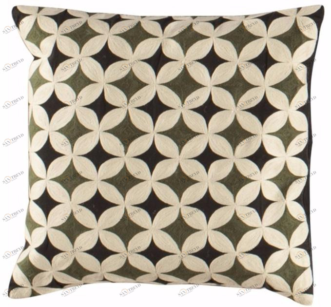 Toulemonde Bochart Подушка из шерсти с квадратным мотивом Cuscini sun-id-1427944