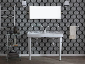 Керамическая двойная консольная раковина