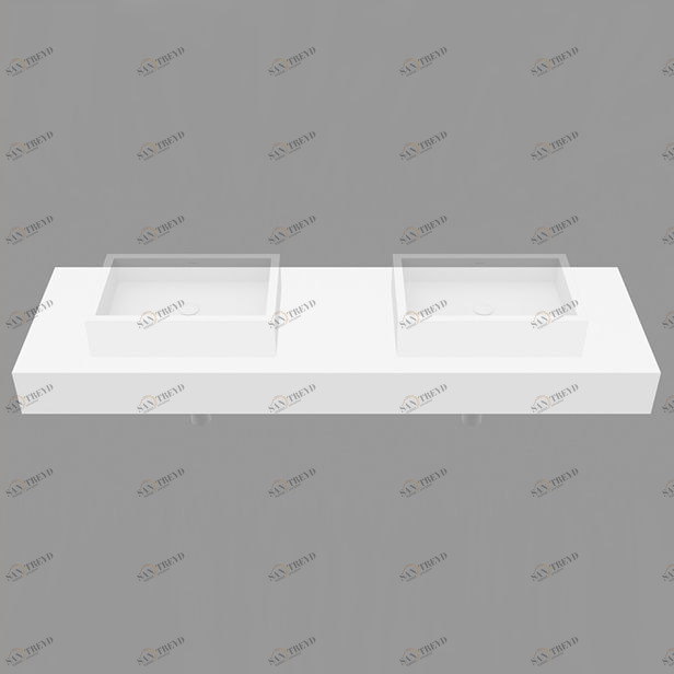 DSKTP55200 Подвесная раковина настенная прямоугольная Dimasi Modul Desk белая