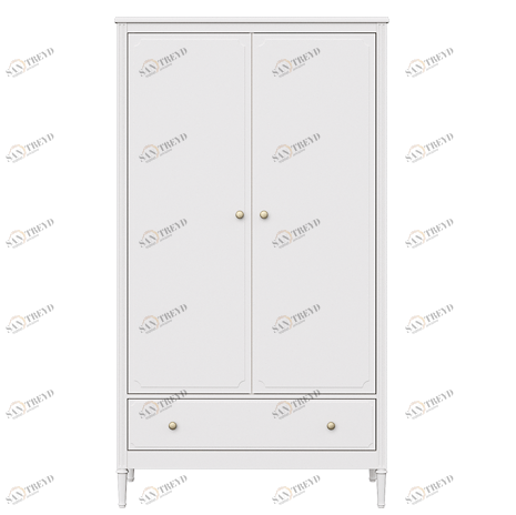 Шкаф распашной белый с 2 дверцами и ящиком Elit ELLIPSE ELLIPSE ELIT 00-3951341 Белый Santreyd 
