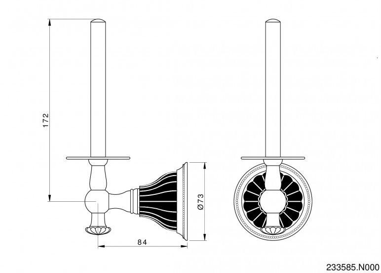 Bronces Mestre Держатель запасного рулона Artica with porcelain 233585.n000.50 - Вид №1