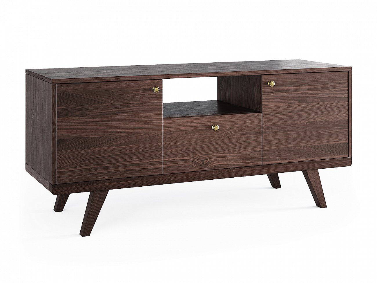 Тумба под телевизор с ящиком темно-коричневая Thimon THE IDEA  210235 Коричневый  - Вид №1