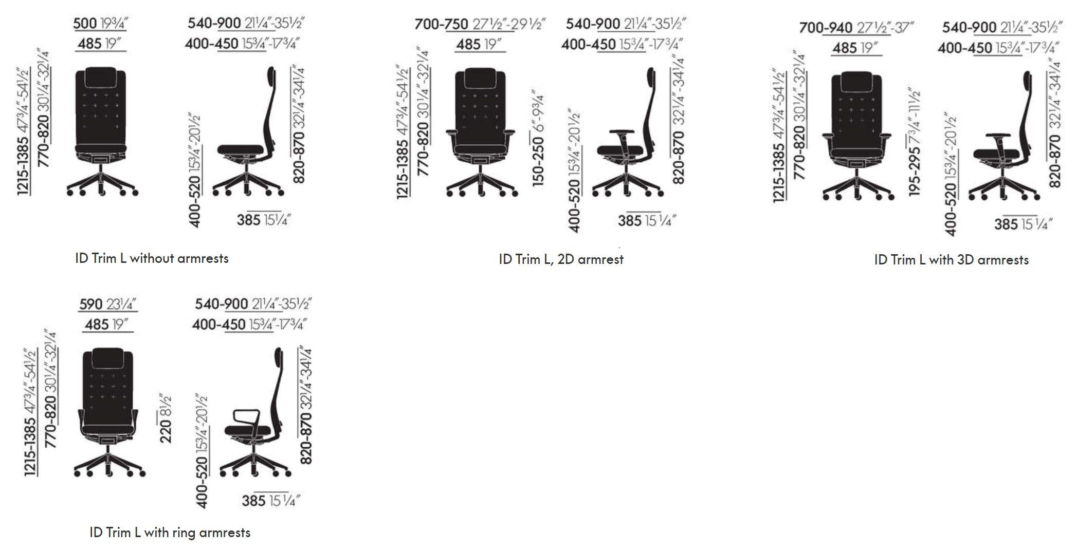 Офисное кресло с высокой спинкой из мягкой ткани VITRA ID Chair Concept ARCH-00082928 - Вид №3