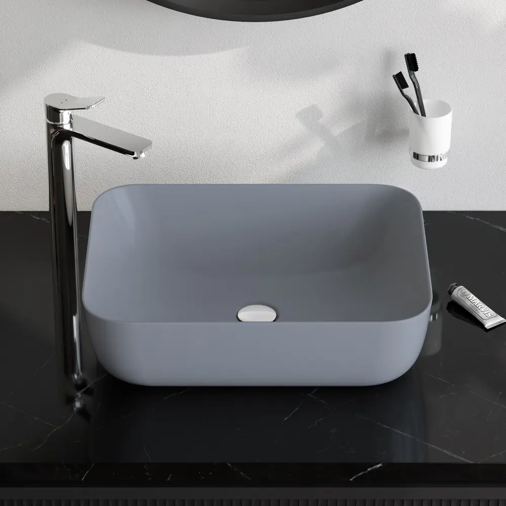 AM.PM Struktura — накладная раковина 51 см в сером цвете 89005244 STLM-0990868 - Вид №4