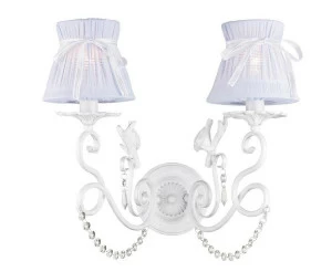 Бра с абажуром на 2 лампы голубое "Жизель" 1011/2W-WS LUMIEN HALL ЖИЗЕЛЬ 00-3931590 Голубой