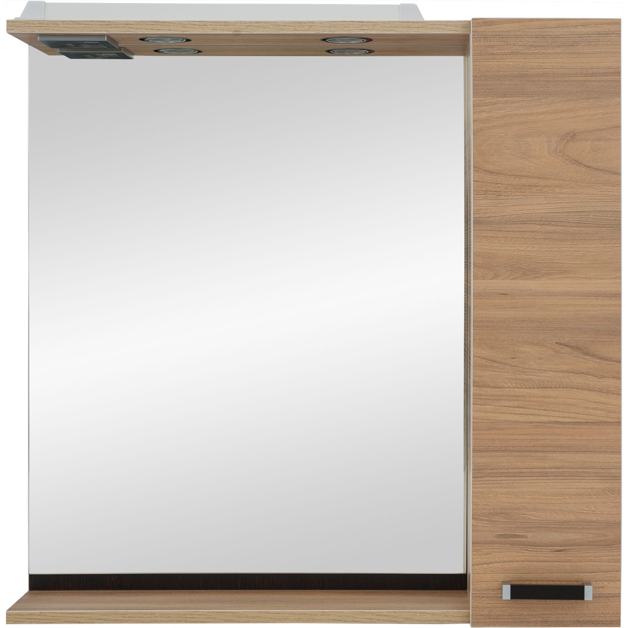 82034804 Шкаф зеркальный «» 75 см, цвет швейцарский вяз Торонто Santreyd 