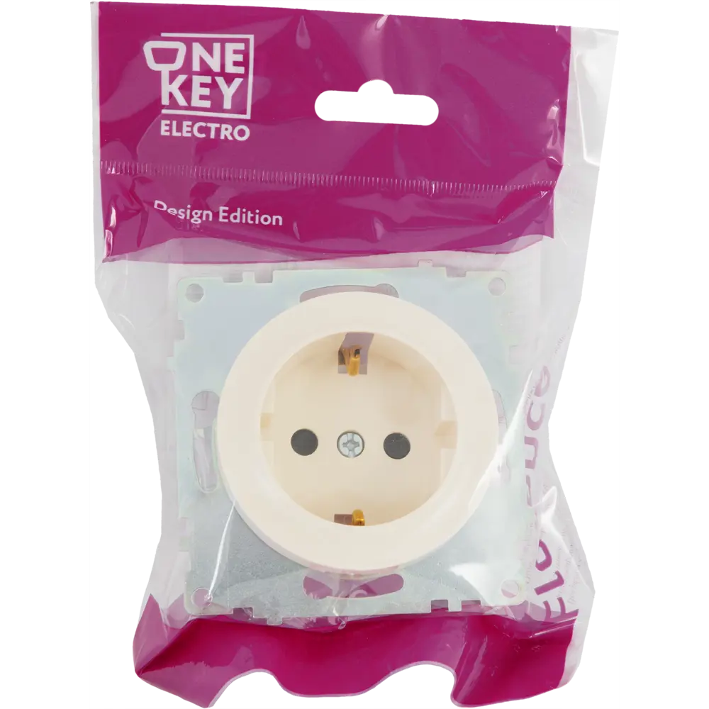 Розетка встраиваемая Onekey Florence с заземлением со шторками цвет бежевый ONEKEYELECTRO STLM-2088769 - Вид №6