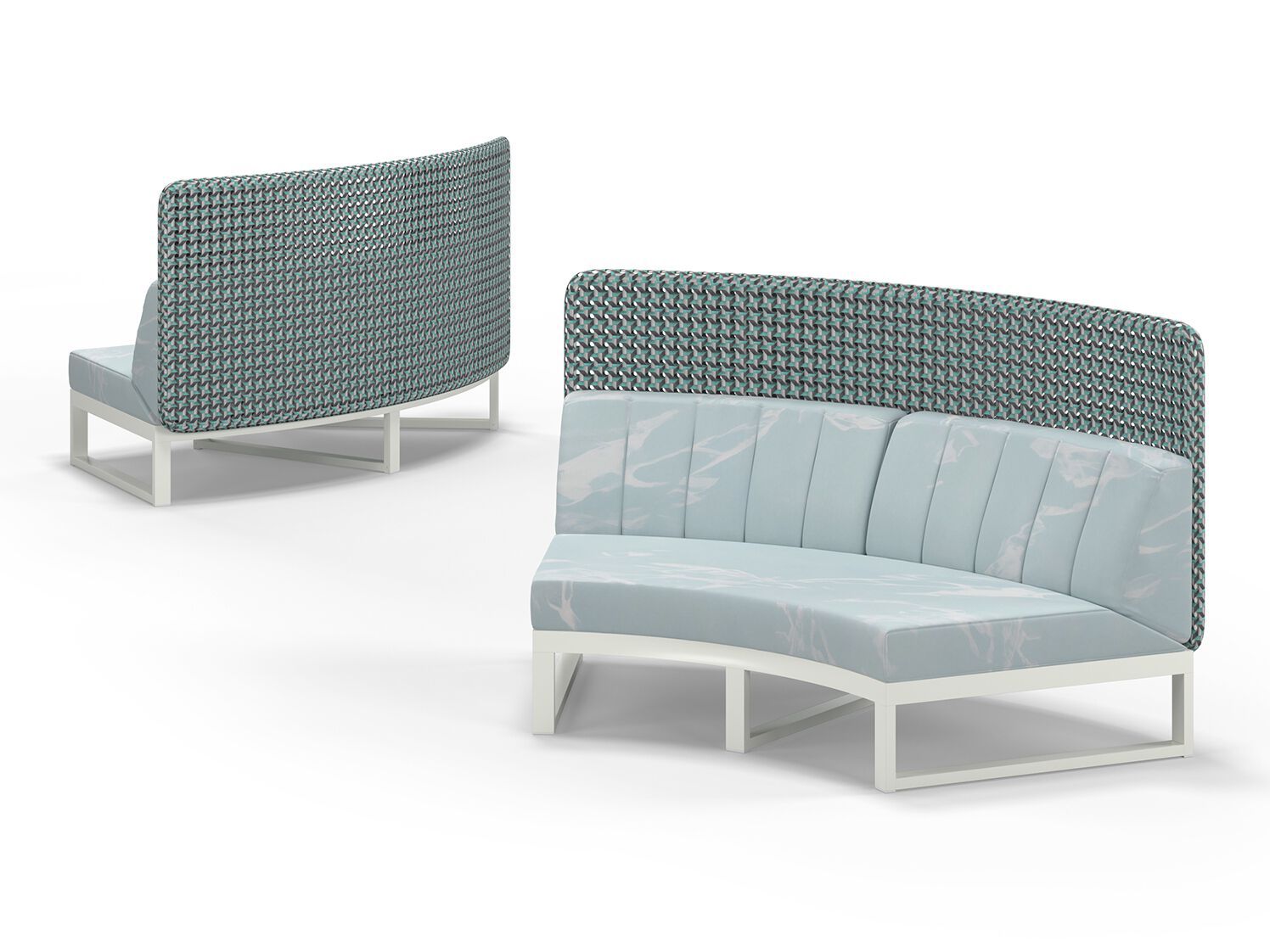 Модульный изогнутый садовый диван с высокой спинкой MAMAGREEN Munia ARCH-00046147 - Вид №8