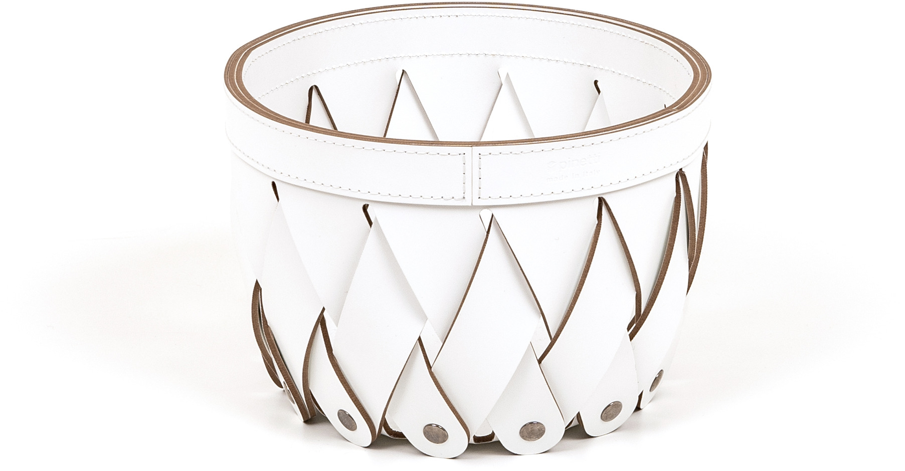 Пустой карман Canaria - Ø20xH15 см / регенерированная кожа_nocciola