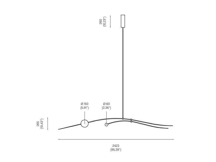 Латунь ручной работы светодиодный подвесной светильник Michael Anastassiades Mobile Chandeliers ARCH-00071888 - Вид №2