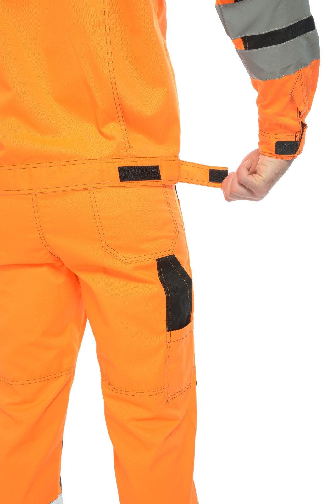 61861 Костюм "Профессионал-2" с СВП оранжево-черный  Летняя спецодежда  размер 44-46/158-164  - Вид №10