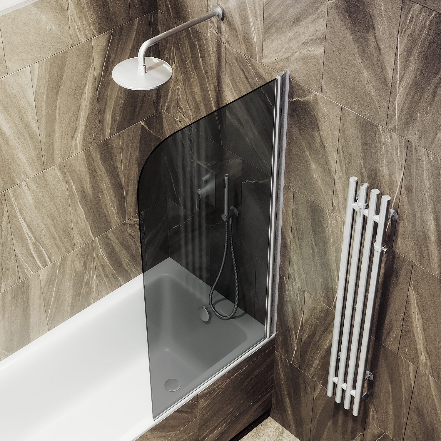 ST-618-5 Душевое ограждения на борт вынны Public Steel Россия 