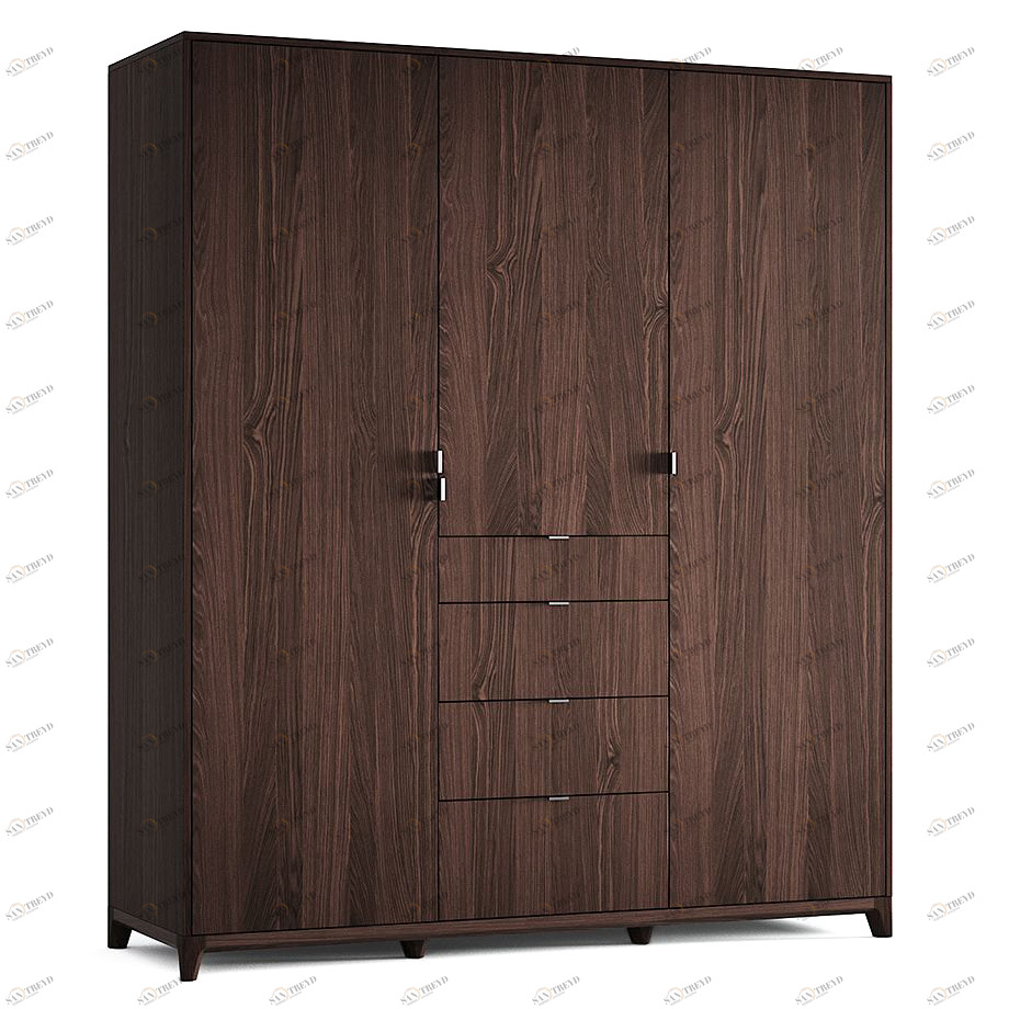 Шкаф трехстворчатый с ящиками темный дуб Case №2 THE IDEA  210386 Коричневый 