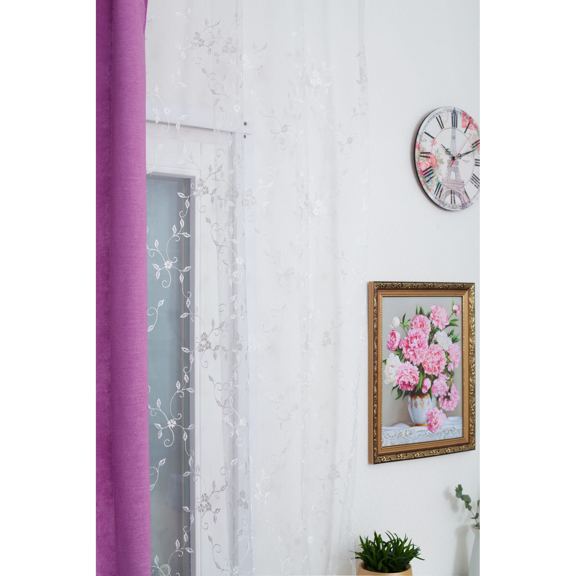 18205741 Тюль на ленте «Альма» 250х260 см цвет бежевый Santreyd  - Вид №4