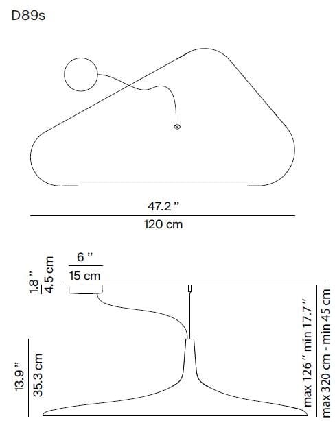 Светодиодная подвесная лампа из пенополиуретана LUCEPLAN Soleil Noir ARCH-00083363 - Вид №2