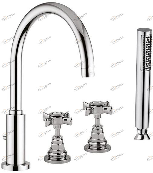 Rubinetteria Giulini Комплект для ванны с ручным душем на 4 отверстия G5 F7965