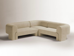 Угловой диван из ткани на 5 мест