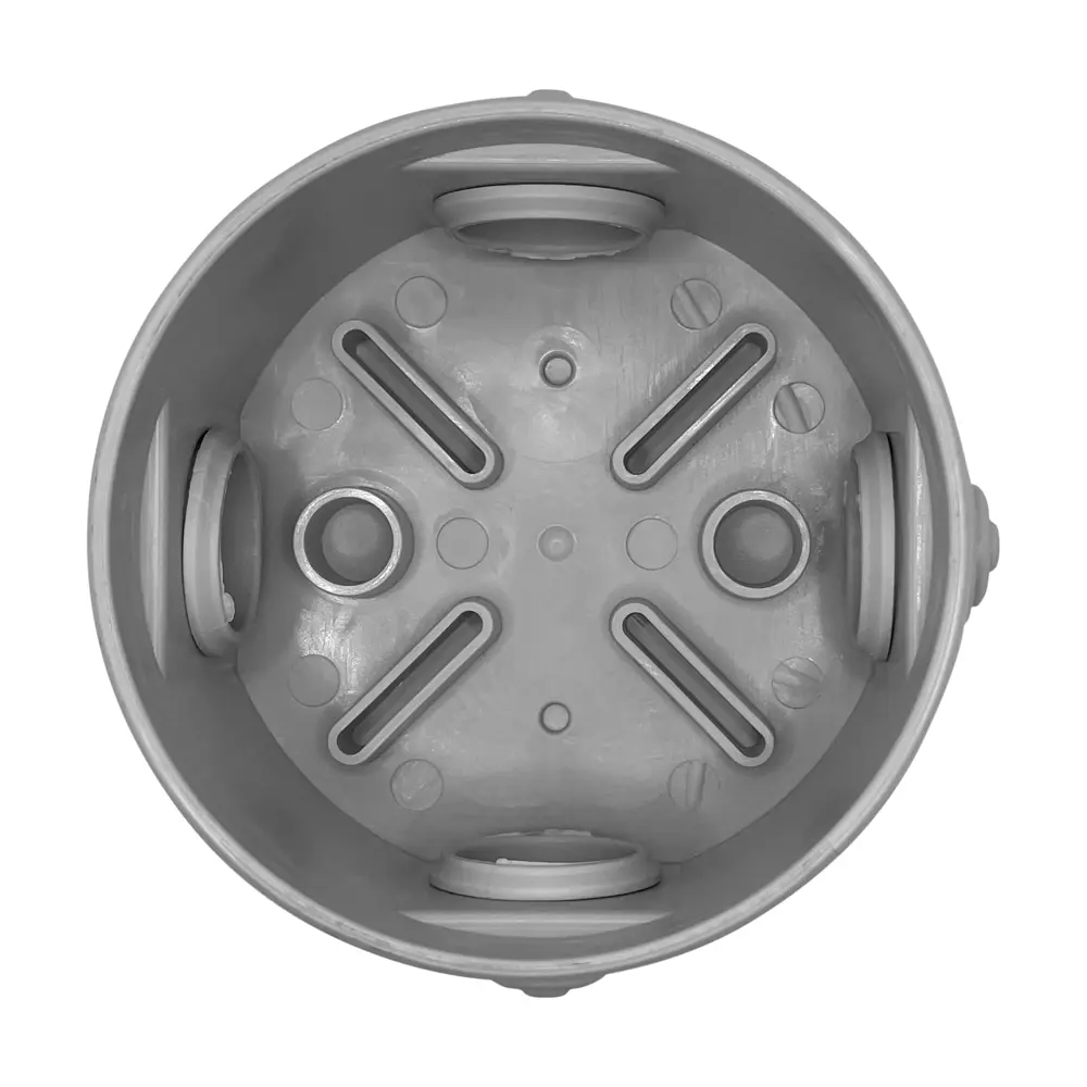 Распределительная коробка круглая открытая Lexman D 80x40 мм 4 ввода IP44 цвет серый 87964078 STLM-2109001  - Вид №2