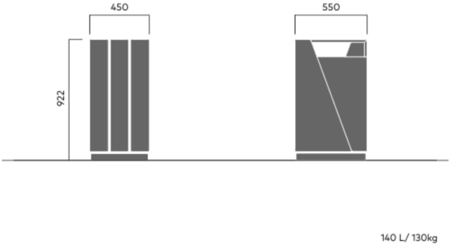 VESTRE Урна для мусора с пепельницей Bloc sun-id-1465457 - Вид №8