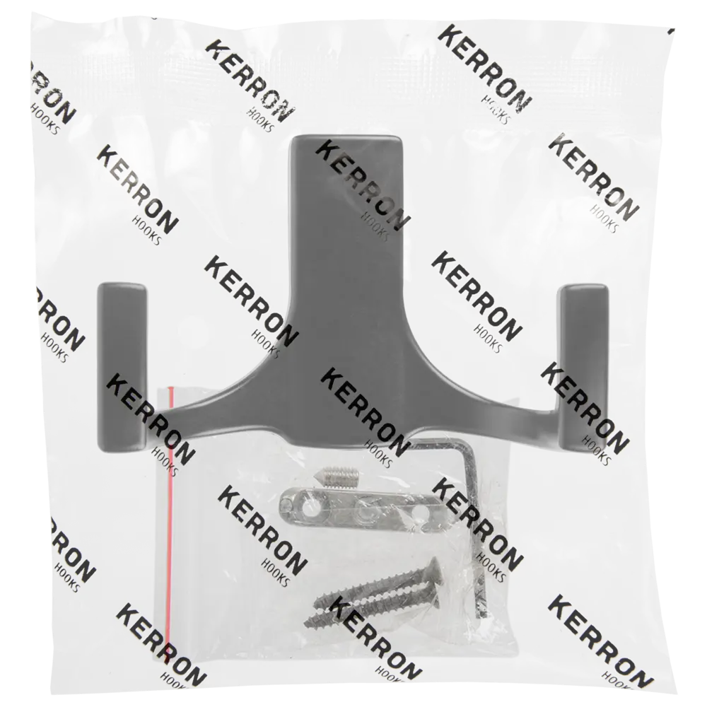 Крючок-вешалка Kerron KR0330, 30x51 мм, цвет матовый чёрный 84573196 STLM-2060953  - Вид №3