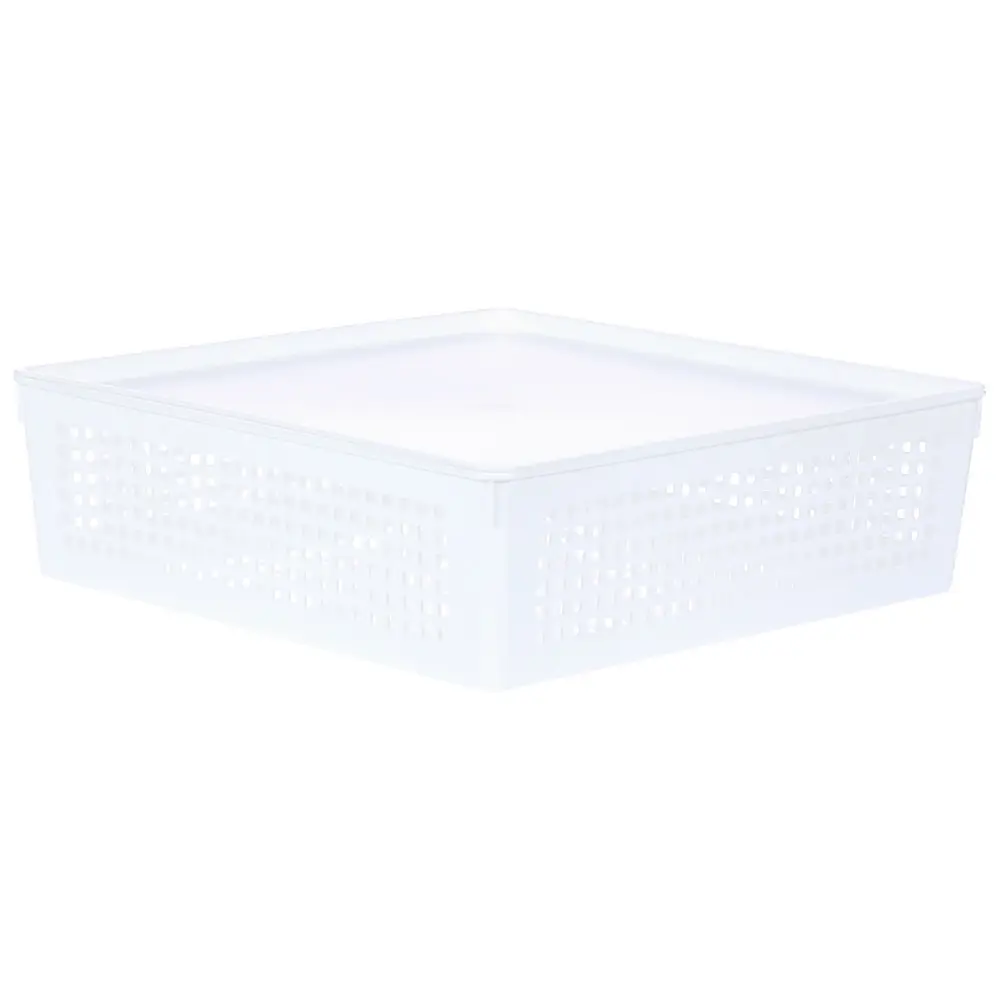Лоток 31x31x9 см 7.3 л пластик цвет белый с крышкой 82015438 STLM-2096397 Santreyd  - Вид №1