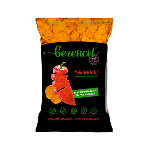 Картофель сушёный Нечипсы с паприкой Вегенсы 45 г Santreyd 13543 - Вид №1