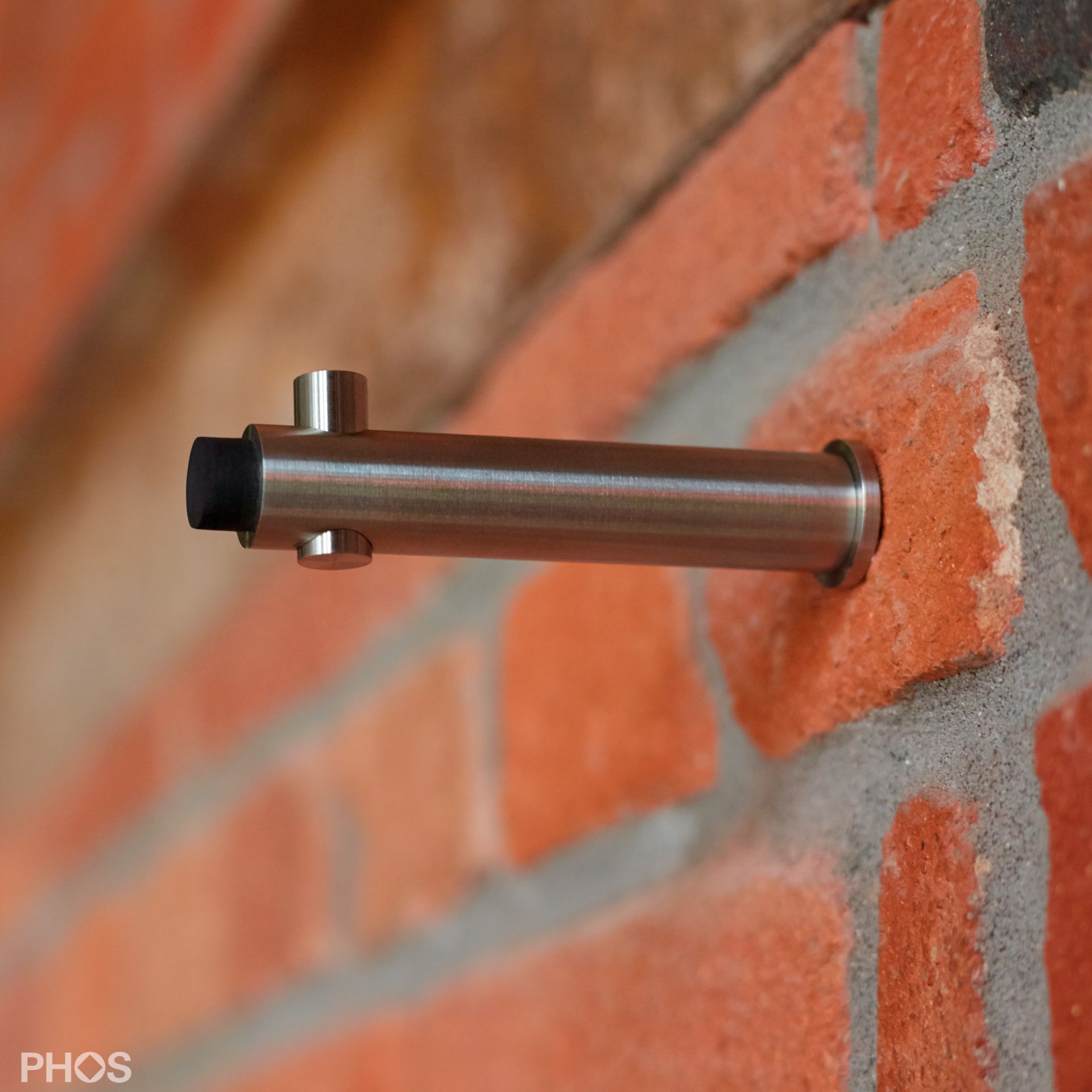 H20-100TS Настенный дверной упор и крючок для одежды, ø20 мм, длина 11,1 см PHOS  - Вид №2