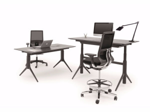 Прямоугольный рабочий стол с регулируемой высотой