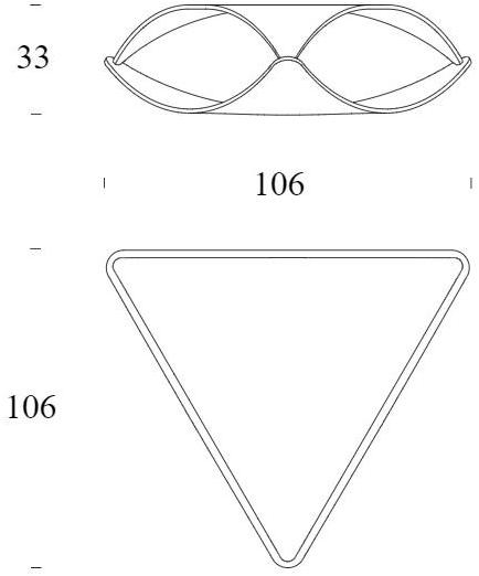 Tonin Casa Низкий треугольный журнальный столик из дерева и стекла sun-id-1423748 - Вид №2