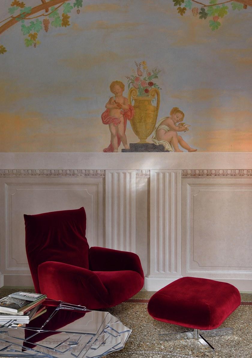 edra Поворотное кожаное кресло с подлокотниками  Chr010  - Вид №12