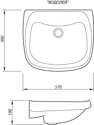 7155 Подвесная раковина настенная овальная Лобненский Стройфарфор  белая  - Вид №1