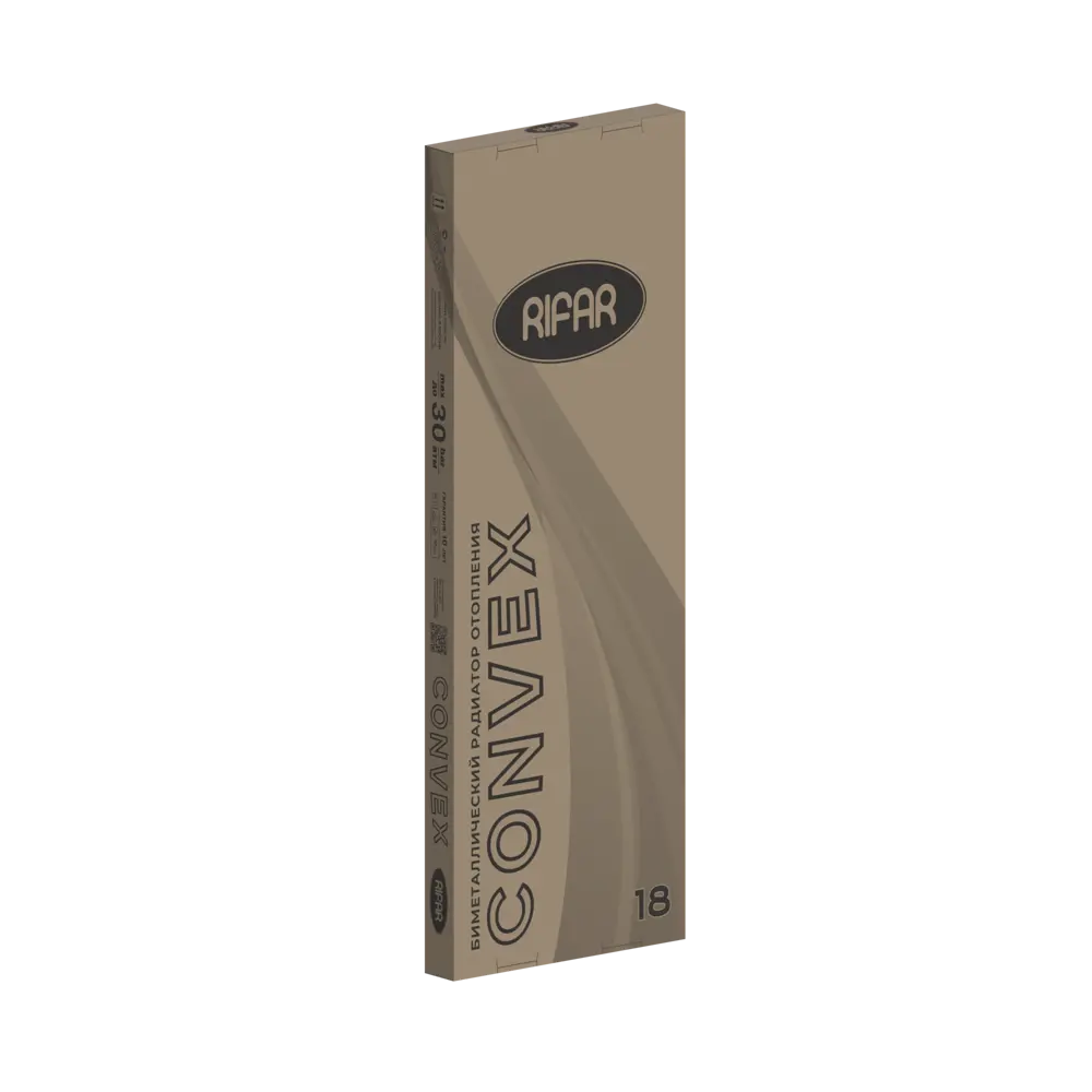 Радиатор секционный Rifar Convex CONV500-18AN 500/77 18 секций нижнее подключение биметалл черный 86736178 STLM-2055902 Отсутствует - Вид №6