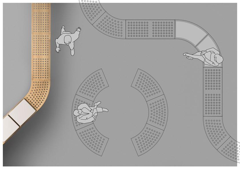 Crassevig Модульная скамья из hpl Maki sun-id-1443023 - Вид №5