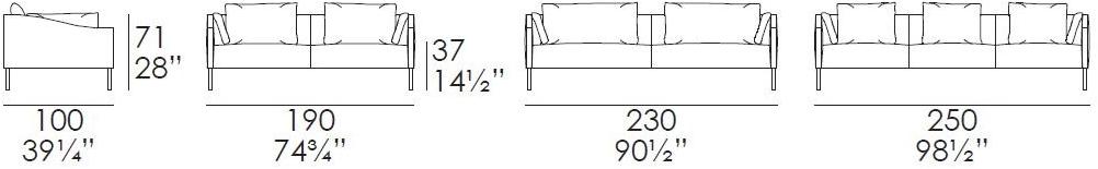 JESSE 3-х местный тканевый диван sun-id-1411422 - Вид №5