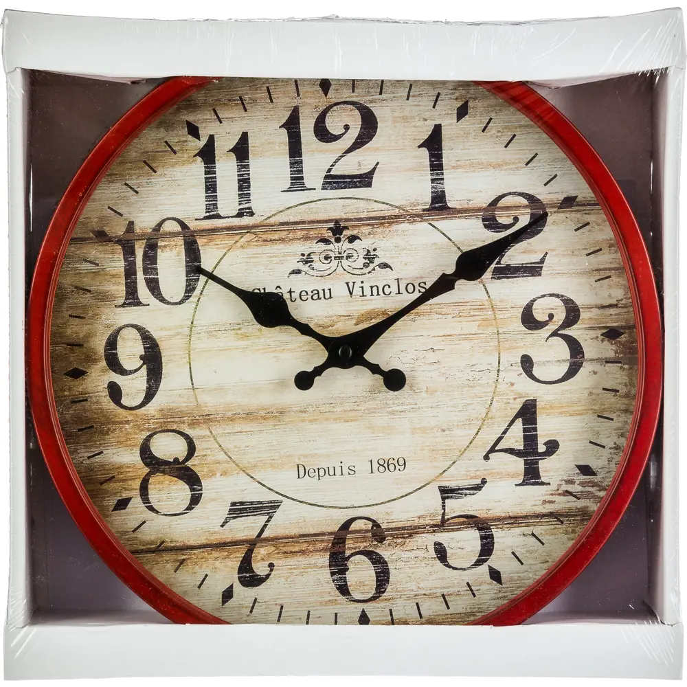 Часы настенные цвет красный 30 см Atmosphera Retro STLM-2130823 - Вид №3