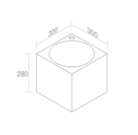 L310T0RDV1.100 Подвесная раковина квадратная A. e T. Italia IDEA Белый глянцевый AeT ITALIA - Вид №3