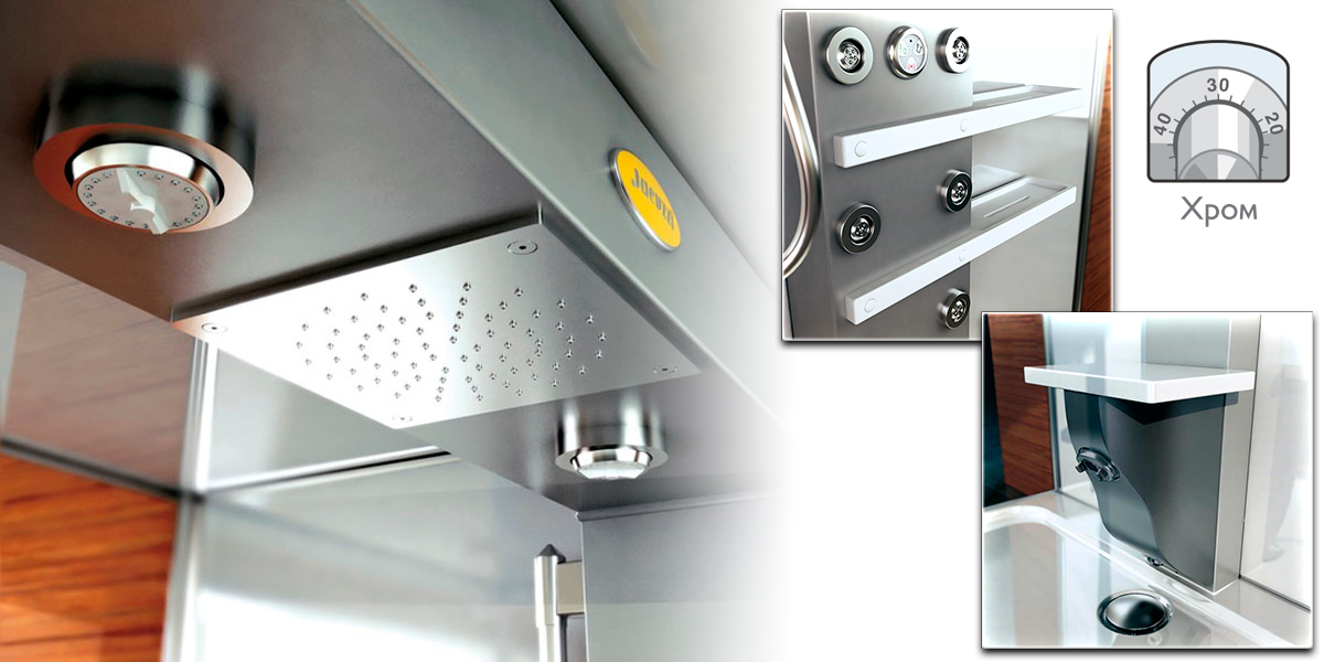 Душевая кабина с сиденьем Mynima 140 Wall TB 9547-138A Jacuzzi 9547138A - Вид №1