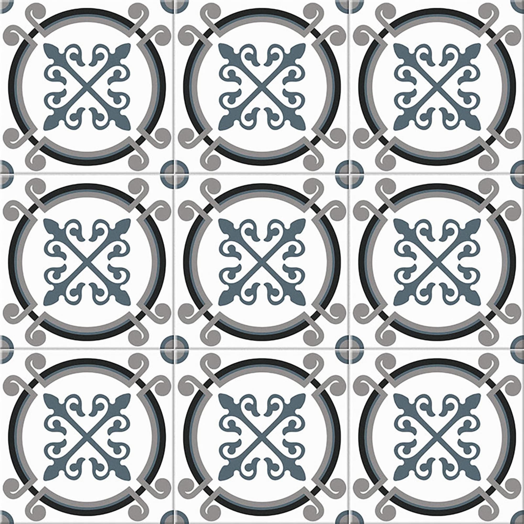 83763005 Керамогранит Delfos 20х20 см 1.04 м2 цвет синий siena Santreyd - Вид №1