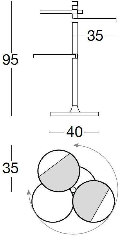 Longhi Металлический шкаф для ванной / вешалка для полотенец Loveluxe 2018 – illusion collection Y 401 - Вид №3