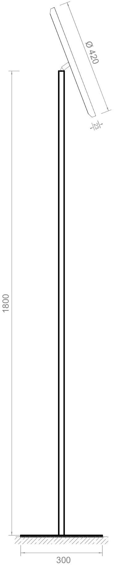 ENGI Регулируемый светодиодный торшер из стали Basic sun-id-1441722 - Вид №3