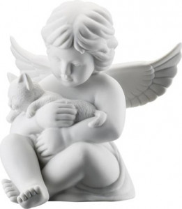 10617463 Rosenthal Фигурка Rosenthal Ангел с котенком 14см, фарфор Фарфор
