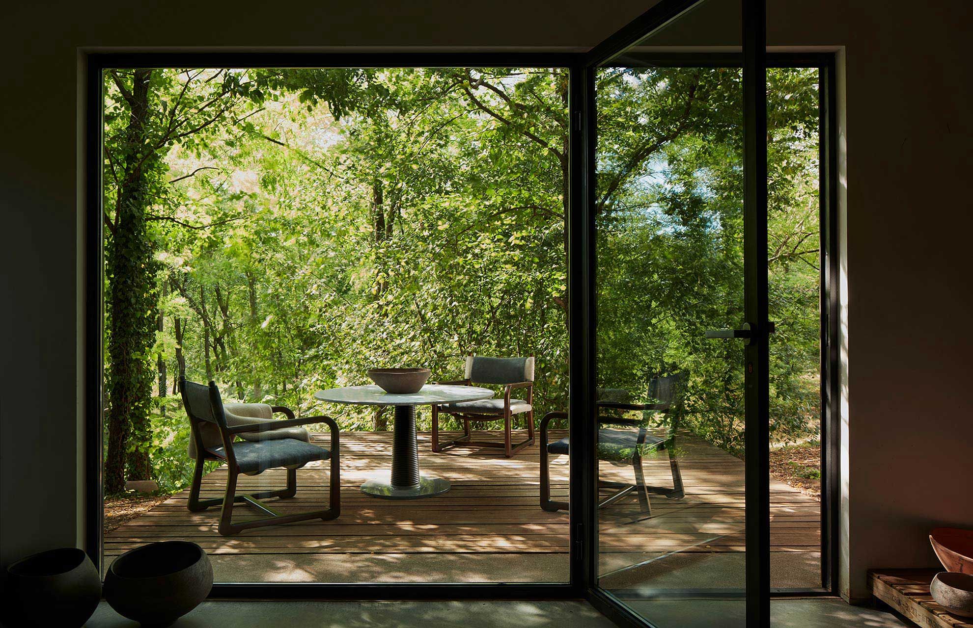 Садовое кресло из красного дерева и ткани с подлокотниками Exteta Loro Piana Interiors, Delight Chairs St. Moritz от Exteta ARCH-00083542 - Вид №13