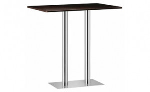 XT 490A T Рама стола с нижней крышкой из глянцевой или сатинированной нержавеющей стали, колонна из глянцевой или сатинированной нержавеющей стали или дерева. Et al. XT