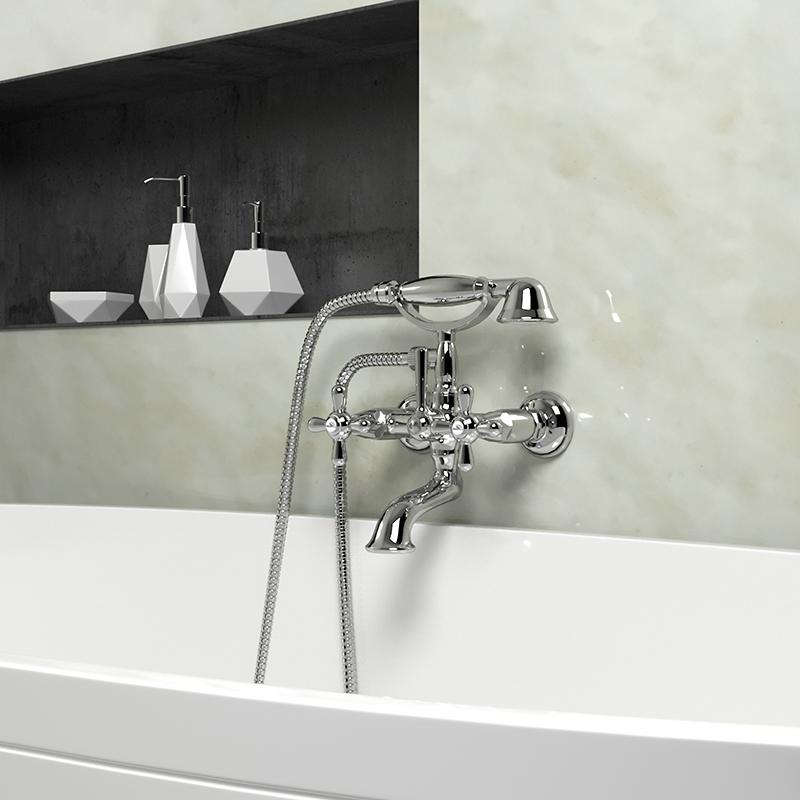 Paini Liberty 17CR105KM смеситель для ванны с аксессуаром - Вид №1