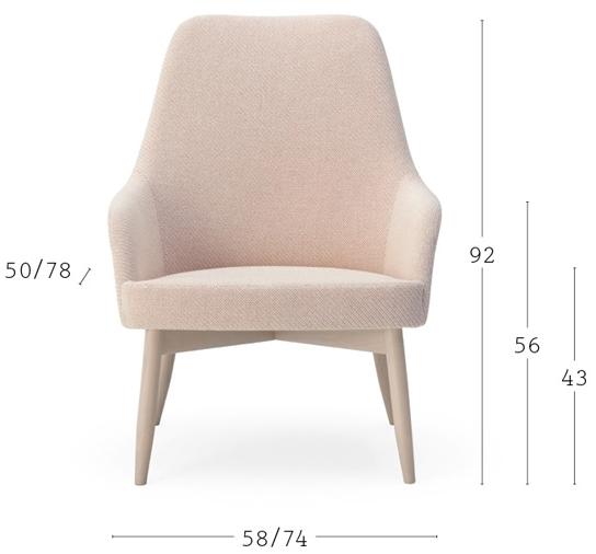 Billiani Кресло из ткани с подлокотниками Spy 659 - Вид №3