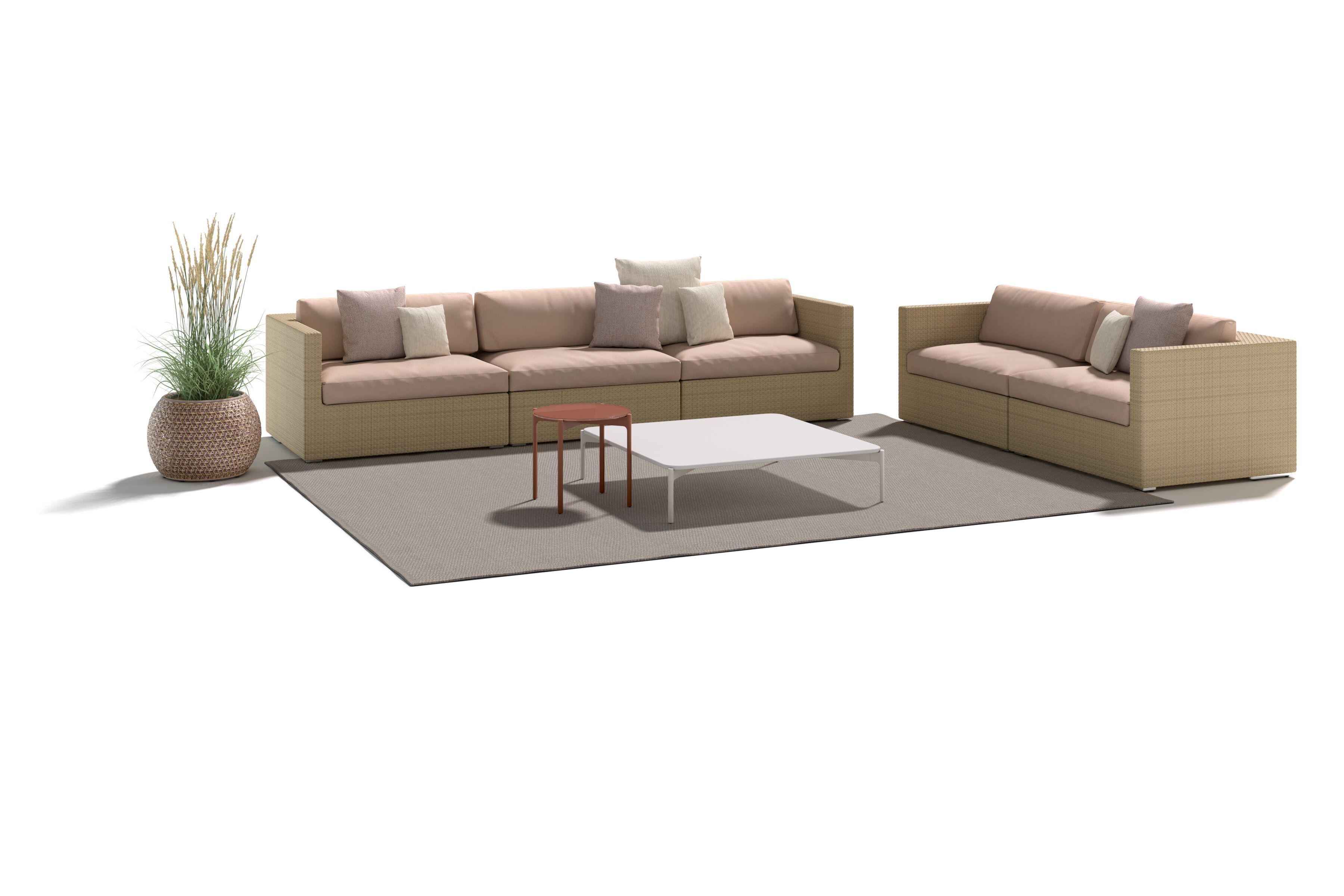 Модульный садовый диван из синтетического волокна DEDON гостиная ARCH-00062763 - Вид №1