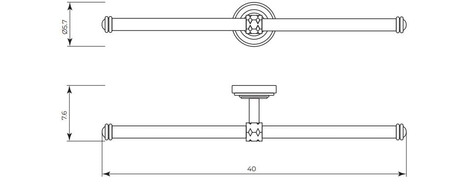 Латунный двойной держатель рулона Gaia Mobili Complements ARCH-00070242 - Вид №2
