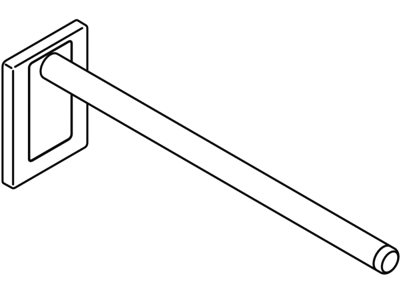 950.50.31090 Настенная ручка моно HEWI Stützen  - Вид №2