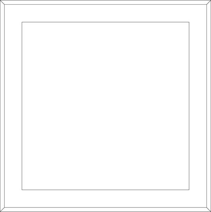 BY 2211 Зеркало в багетной раме cо встроенным LED-светильником 26,5 W EVOFORM Ledside - Вид №1